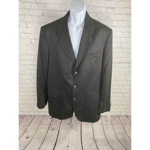 VTG NWT Bill Robin Son Black Polyester Micro Fiber 3 Button Jacket Blazer 44L